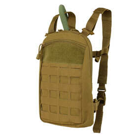 Condor LCS Tidepool Hydration Carrier in Coyote Brown features laser-cut MOLLE slots
